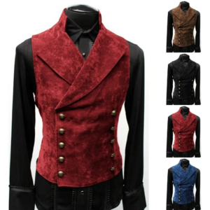 Herren Gothic Weste Kostüm Gothic Herren Polyester Brustweste Doppelweste Viktorianische Weste
