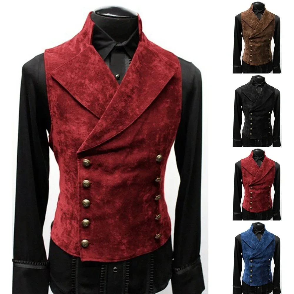 Herren Gothic Weste Kostüm Gothic Herren Polyester Brustweste Doppelweste Viktorianische Weste Herren Gothic Weste Kostüm Gothic Herren Polyester Brustweste Doppelweste Viktorianische Weste