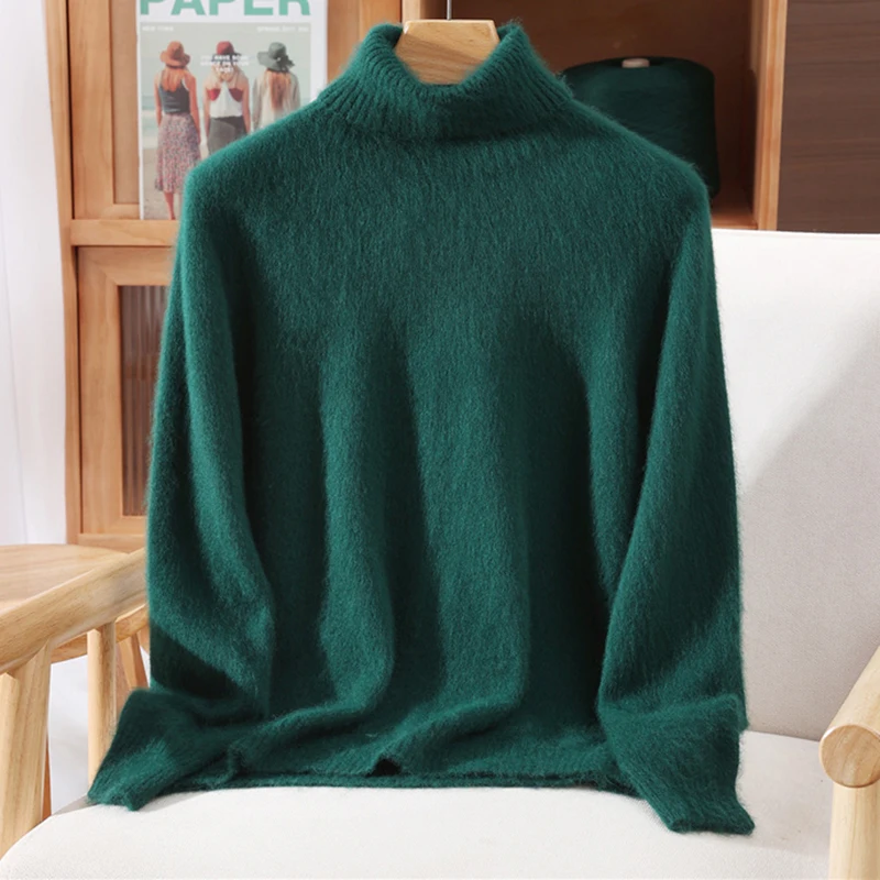 Herbst Und Winter Nerz Kaschmir Pullover Frauen Hochgeschlossenen Pullover Pullover Lose Bodenbildung Wolle Mantel Warme Plus Größe Herbst Und Winter Nerz Kaschmir Pullover Frauen Hochgeschlossenen Pullover Pullover Lose Bodenbildung Wolle Mantel Warme Plus Größe - Image 11