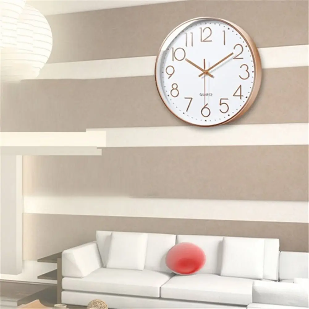 8 Zoll 20 cm modische, leise, nicht tickende Wanduhr, kreative dreidimensionale Wanduhr mit digitaler Skala für Wohnzimmer und Schlafzimmer – Bild 4