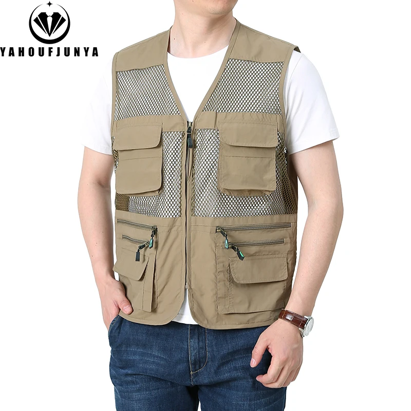 Männer Ärmel Los Im Freien Camping Angeln Viele Taschen Ausrüstung Weste Jacke Männer Reiß Verschluss Webbed Freizeit Mode Weste Männlich Plus Größe 8Xl Männer Ärmel Los Im Freien Camping Angeln Viele Taschen Ausrüstung Weste Jacke Männer Reiß Verschluss Webbed Freizeit Mode Weste Männlich Plus Größe 8Xl - Image 3
