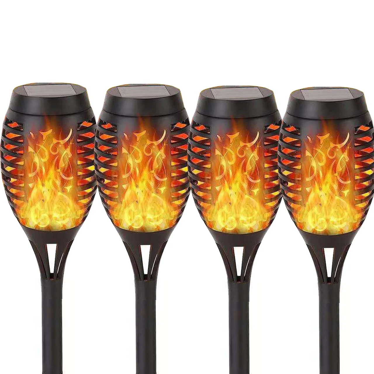 1/4/8/12 Pack Solar-Taschenlampe Mit Blinkender Flamme, Wasserdichte Außenbeleuchtung, Solar-Ganglicht 1/4/8/12 Pack Solar-Taschenlampe Mit Blinkender Flamme, Wasserdichte Außenbeleuchtung, Solar-Ganglicht - Image 7