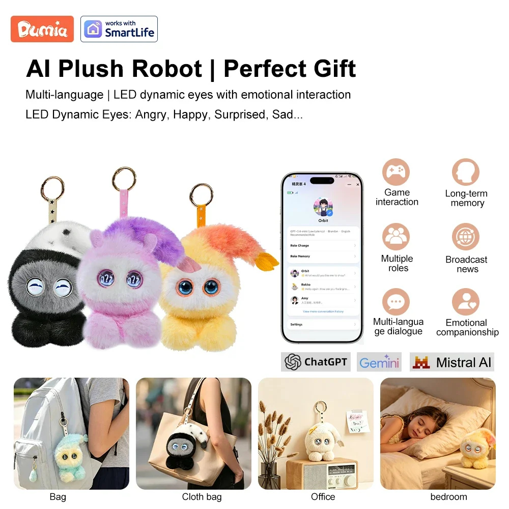 Dbs Smart Ai Plüschroboter Mit Led-Augen &Amp; Sprachsteuerung Interaktives Smart-Spielzeug Usb-Aufladbarer Begleiter Für Kinder Geschenke/Smart Home Dbs Smart Ai Plüschroboter Mit Led-Augen &Amp; Sprachsteuerung Interaktives Smart-Spielzeug Usb-Aufladbarer Begleiter Für Kinder Geschenke/Smart Home