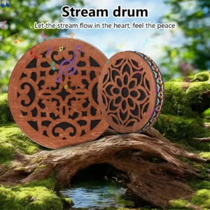 Ocean Drum Ethnisches Schlaginstrument Onomatopoeische Musik Tragbares Handtrommelinstrument Wasserton Birkenholztrommel für Perfo