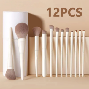 12-teiliges Make-up-Pinsel-Set für Foundation, Concealer, Puder, Lidschatten, Rouge, Kabuki-Pinsel, Kosmetik-Beauty-Tool für das Gesicht