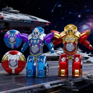 360° Finger Spin Robot Toys Mechanical Transforming Fingertip Gyro Decompression Rotating Small Toy Gift Desktop Small Ornament