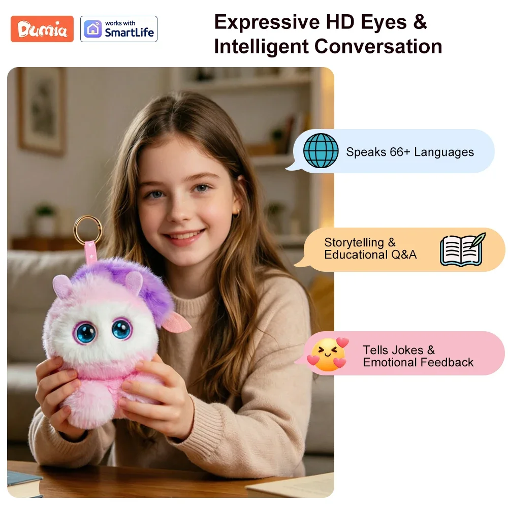 Dbs Smart Ai Plüschroboter Mit Led-Augen &Amp; Sprachsteuerung Interaktives Smart-Spielzeug Usb-Aufladbarer Begleiter Für Kinder Geschenke/Smart Home Dbs Smart Ai Plüschroboter Mit Led-Augen &Amp; Sprachsteuerung Interaktives Smart-Spielzeug Usb-Aufladbarer Begleiter Für Kinder Geschenke/Smart Home - Image 2