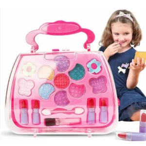 Make-up-Spielzeug für Mädchen, Kinder-Kosmetik-Set mit Kosmetikkoffer, Rollenspiel, Anziehspielzeug für Kinder, Kunststoff
