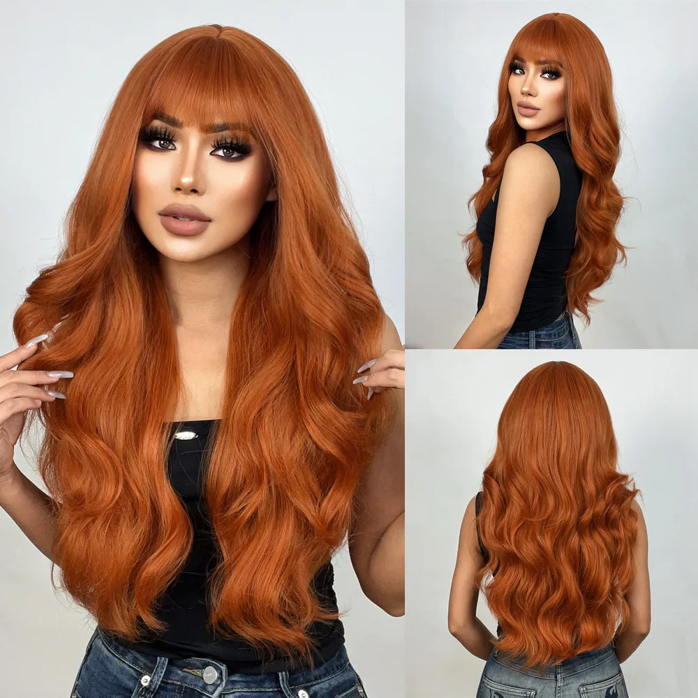 Henry Margu Lange Gewellte Blonde Synthetische Perücken Platin Tägliche Naturhaarperücken Mit Pony Cosplay Perücke Für Frauen Hitzebeständig Henry Margu Lange Gewellte Blonde Synthetische Perücken Platin Tägliche Naturhaarperücken Mit Pony Cosplay Perücke Für Frauen Hitzebeständig - Image 16