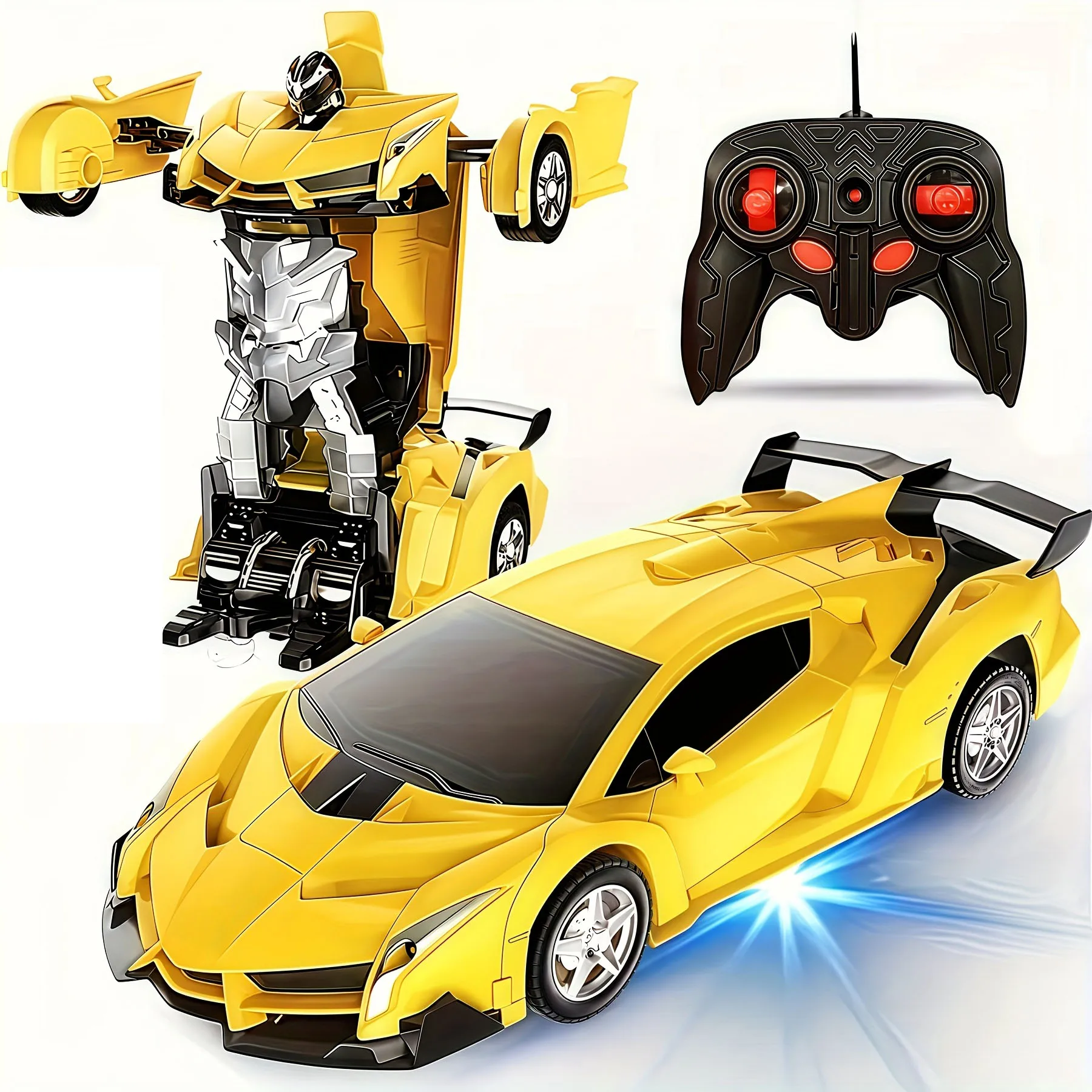 2-In-1 Rc Car Robot, Remote Control Transforming Toy Vehicle, Deformation Racing Car Model, Automatic Conversion Kids Boys Gifts 2-In-1 Rc Car Robot, Remote Control Transforming Toy Vehicle, Deformation Racing Car Model, Automatic Conversion Kids Boys Gifts