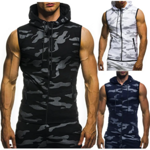 2025 neue Mode Zipper Strickjacke Pullover Herren Ärmellose Weste Mit Kapuze Jacke Plus Größe S-4XL Streetwear Weste Hoodies