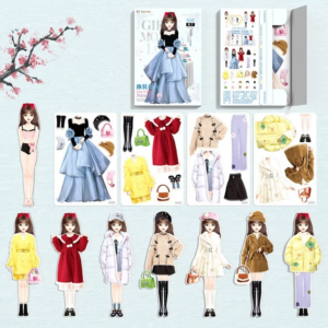 Created Imagine Magnetic Dress Up Pretend Play Magnet Clothes Dress-Up Stickers DIY Cartoon Girls Princess Stickers