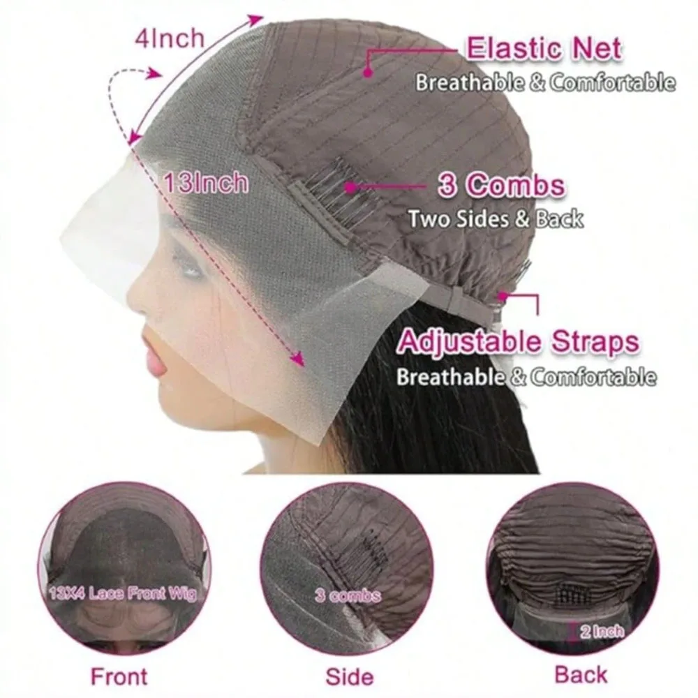 30 Zoll Braune Perücke, 250 % Dichte, Schokoladenbraune Lace-Front-Perücke Aus Echthaar, 13X4 Hd Transparente Body Wave Lace-Front-Perücke, Vorgezupft, 4 # Braun Gefärbte Echthaar-Perücken Mit Babyhaar 30 Zoll Braune Perücke, 250 % Dichte, Schokoladenbraune Lace-Front-Perücke Aus Echthaar, 13X4 Hd Transparente Body Wave Lace-Front-Perücke, Vorgezupft, 4 # Braun Gefärbte Echthaar-Perücken Mit Babyhaar - Image 4