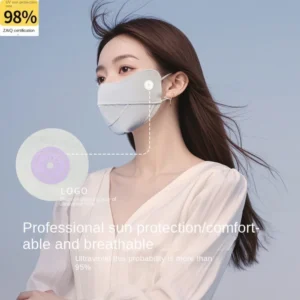 Summer Sun Protection Ice Silk Mask Anti-UV Dustproof Riding Face Mask Washable Cycling Driving Face Veil Unisex