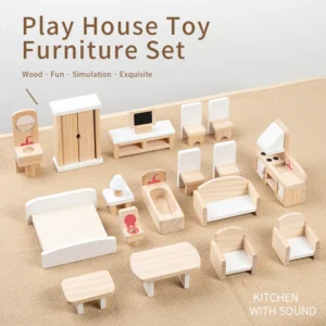Holzspielzeug für Rollenspiele, Kinder-Miniaturmöbel, Pädagogisches Frühkindliches Szenenmodell, Geschenk für Feiertage