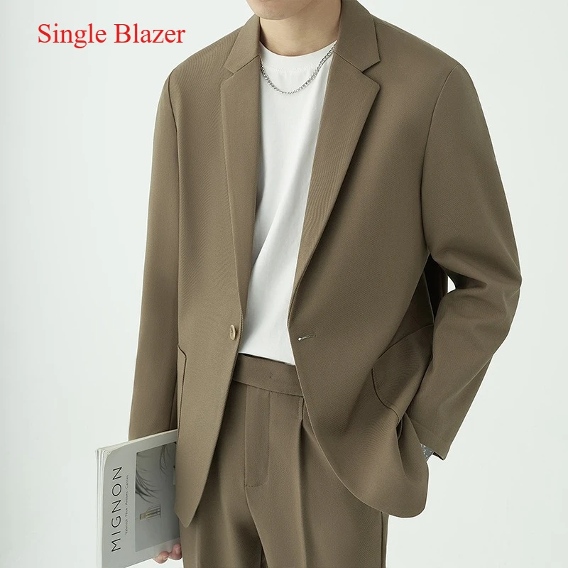 Suits Men'S Fashionable Banquet Solid-Color Dance Host Casual Wedding Banquet Dress Performance Korean-Style Rugged Smart Suit Suits Men'S Fashionable Banquet Solid-Color Dance Host Casual Wedding Banquet Dress Performance Korean-Style Rugged Smart Suit - Image 12