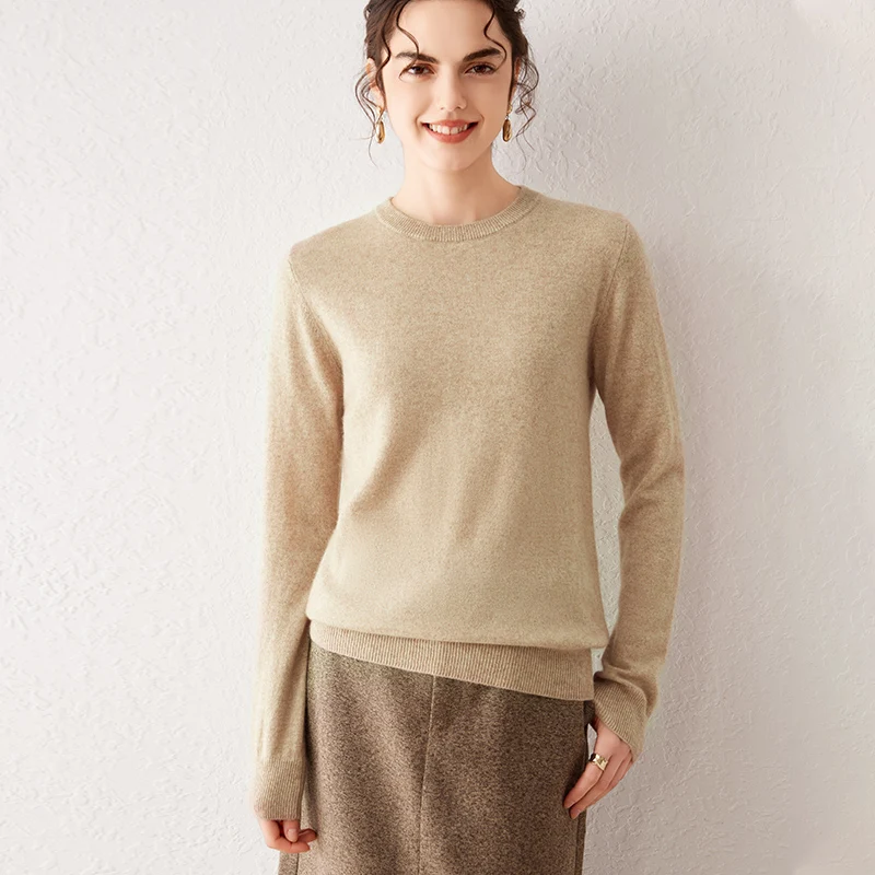 Damen 100% Reiner Kaschmir-Pullover 2026 Herbst Winter Rundhals Langarm Warm Weich Gestrickter Pullover Neue Strick-Oberteile Damenkleidung Damen 100% Reiner Kaschmir-Pullover 2026 Herbst Winter Rundhals Langarm Warm Weich Gestrickter Pullover Neue Strick-Oberteile Damenkleidung – Bild 20