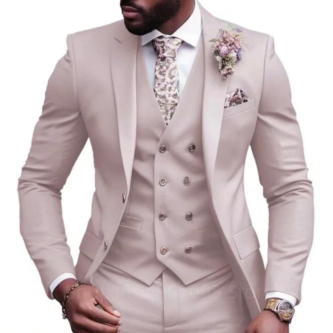 Herren Anzug 3-Teilig Rosa, Slim Fit, Kerbrevers: Sakko, Weste Und Hose Herren Anzug 3-Teilig Rosa, Slim Fit, Kerbrevers: Sakko, Weste Und Hose - Image 6