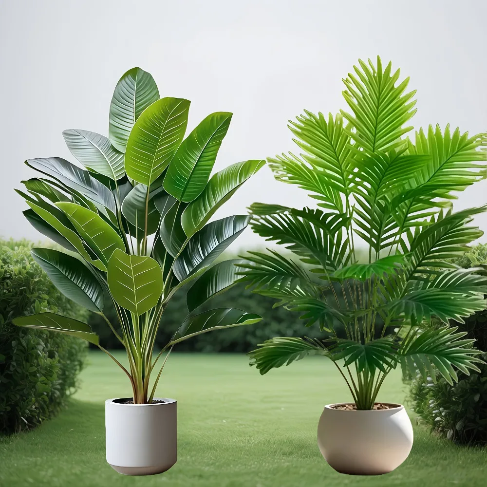 2-Teiliges Premium-Set Mit Großen Künstlichen Palmen Und Bananenbäumen, Hochwertige Realistische Blätter Für Heim- Und Hoteldekoration 2-Teiliges Premium-Set Mit Großen Künstlichen Palmen Und Bananenbäumen, Hochwertige Realistische Blätter Für Heim- Und Hoteldekoration - Image 4