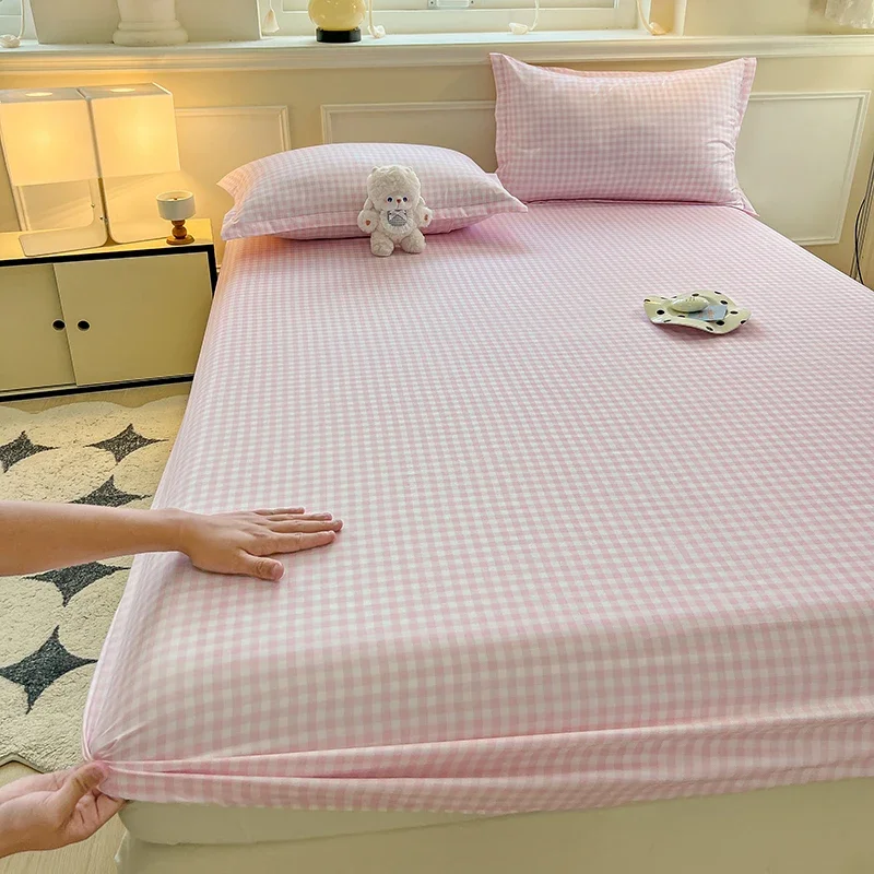 New Fitted Sheet With Elastic Bands Non Slip Adjustable Mattress Cover For Double King Queen Bed 150X200 180X200 220X200Cm New Fitted Sheet With Elastic Bands Non Slip Adjustable Mattress Cover For Double King Queen Bed 150X200 180X200 220X200Cm - Image 4