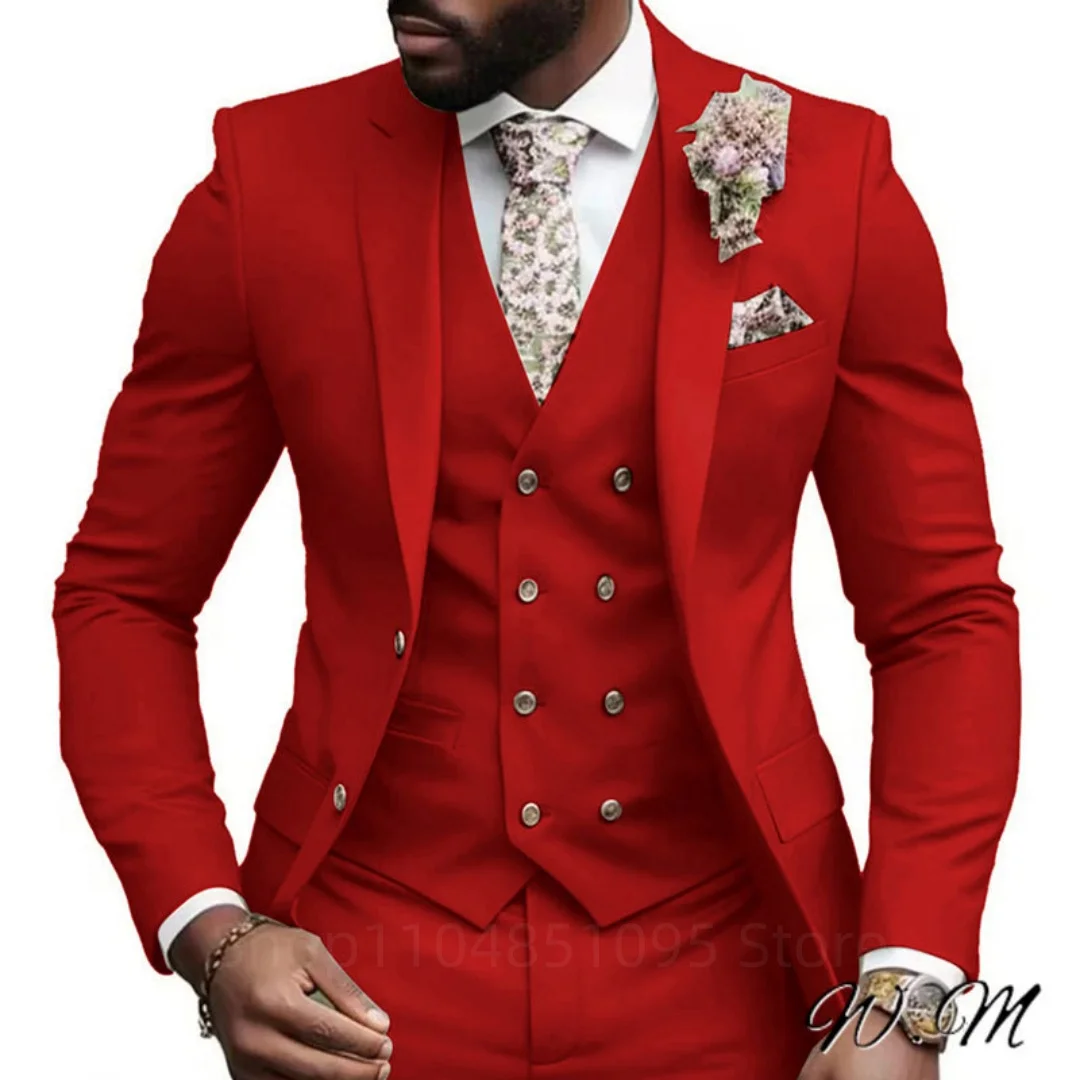 Herren Anzug 3-Teilig Rosa, Slim Fit, Kerbrevers: Sakko, Weste Und Hose Herren Anzug 3-Teilig Rosa, Slim Fit, Kerbrevers: Sakko, Weste Und Hose - Image 3