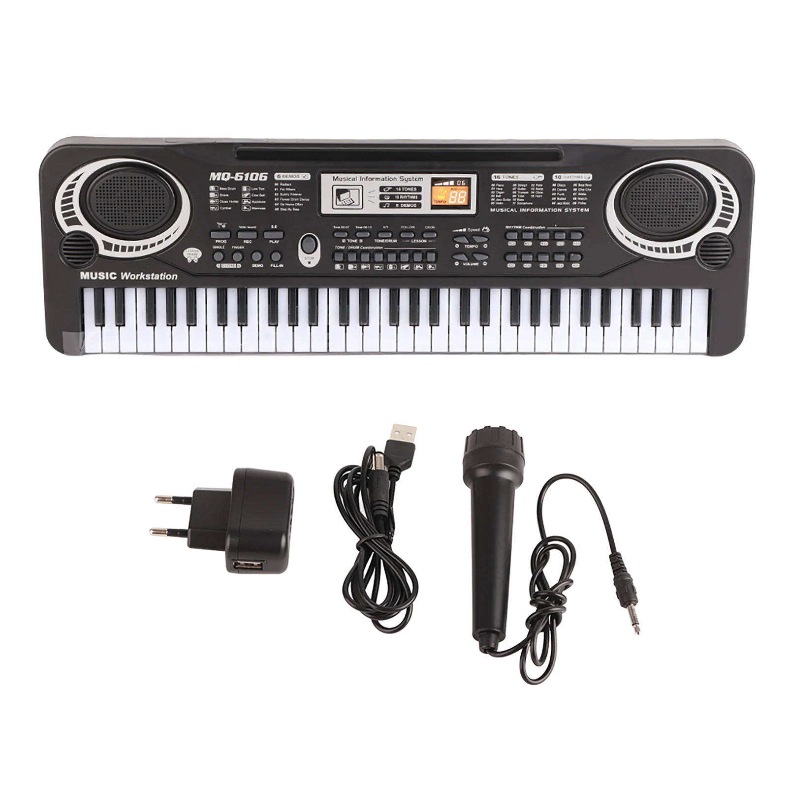 Elektrische Klavier-Musikinstrumente, 61 Tasten, Elektrische Digitale Tastatur, Klavier-Musikinstrumente Für Kinder Mit Mikrofon Elektrische Klavier-Musikinstrumente, 61 Tasten, Elektrische Digitale Tastatur, Klavier-Musikinstrumente Für Kinder Mit Mikrofon