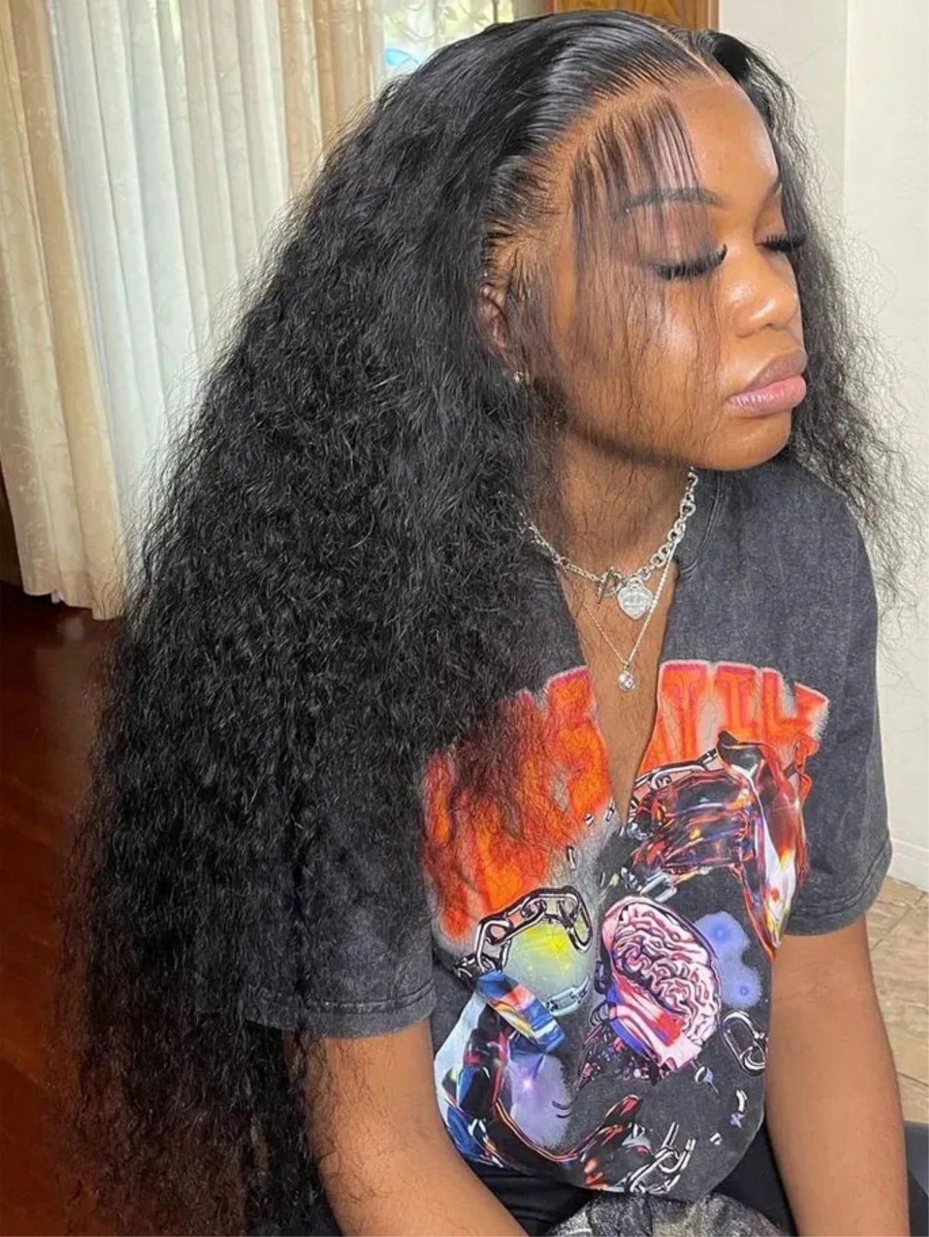 42 Zoll 13X4 13X6 Deep Curly Lace Frontal Perücke, 250% Dichte, Echthaar, Vorgezupft, Brasilianisches Echthaar, Perücken Für Damen 42 Zoll 13X4 13X6 Deep Curly Lace Frontal Perücke, 250% Dichte, Echthaar, Vorgezupft, Brasilianisches Echthaar, Perücken Für Damen