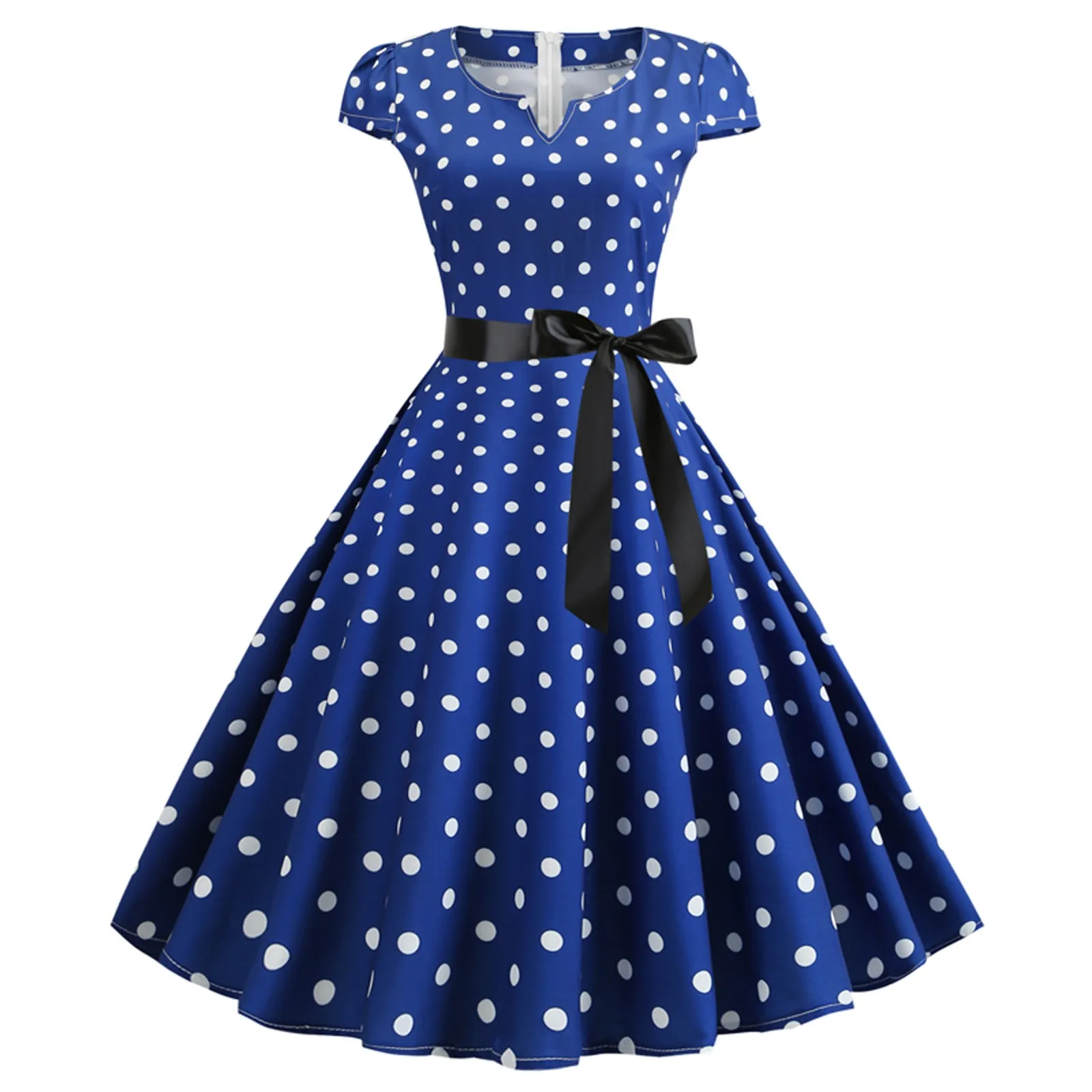 Woman Retro Dresses Audrey Hepburn 1950S 60S Rockabilly Polka Dot Printed Bowknot Pinup Ball Gown Party Dress Robe Vestidos Woman Retro Dresses Audrey Hepburn 1950S 60S Rockabilly Polka Dot Printed Bowknot Pinup Ball Gown Party Dress Robe Vestidos