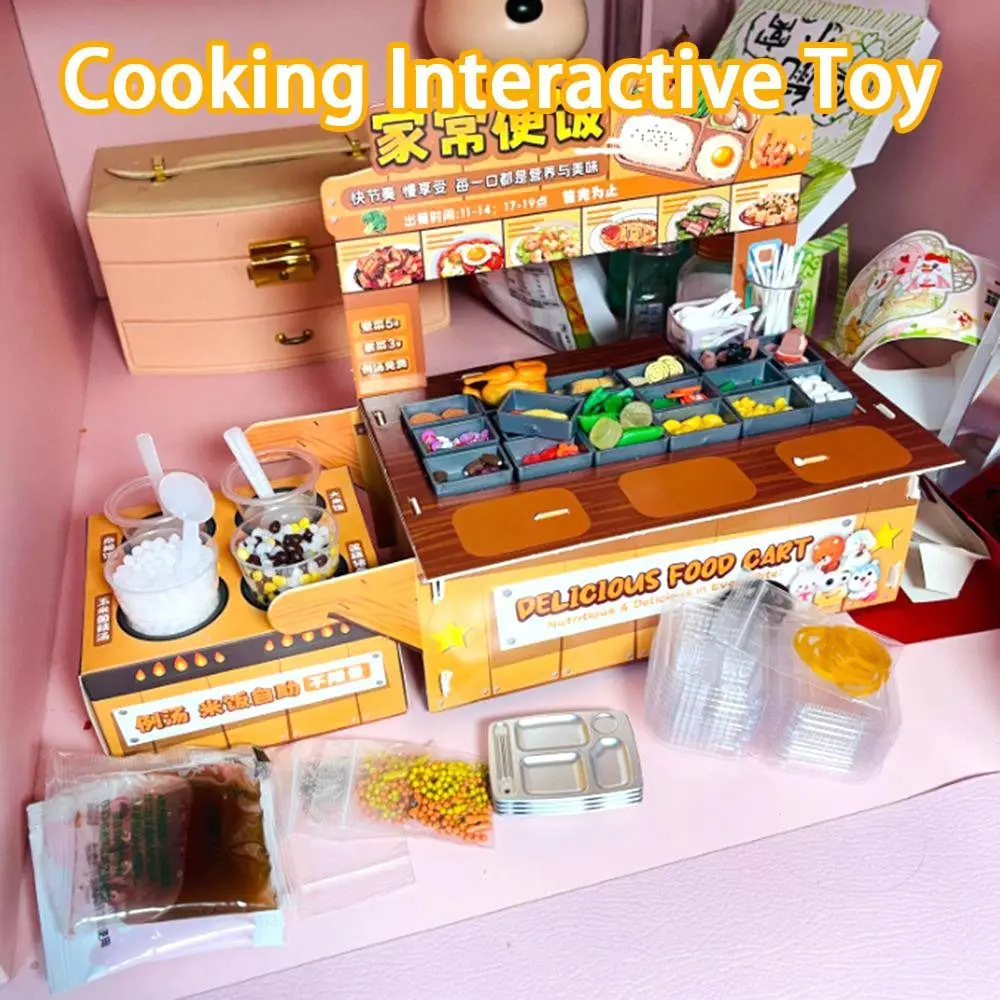 3D Pretend Play Küche Spielzeug DIY Rolle Spielen Mini Fast Food Modell Spielzeug Lustige Wiederverwendbare Simulation Lebensmittel Spielzeug Puppe Haus Küche