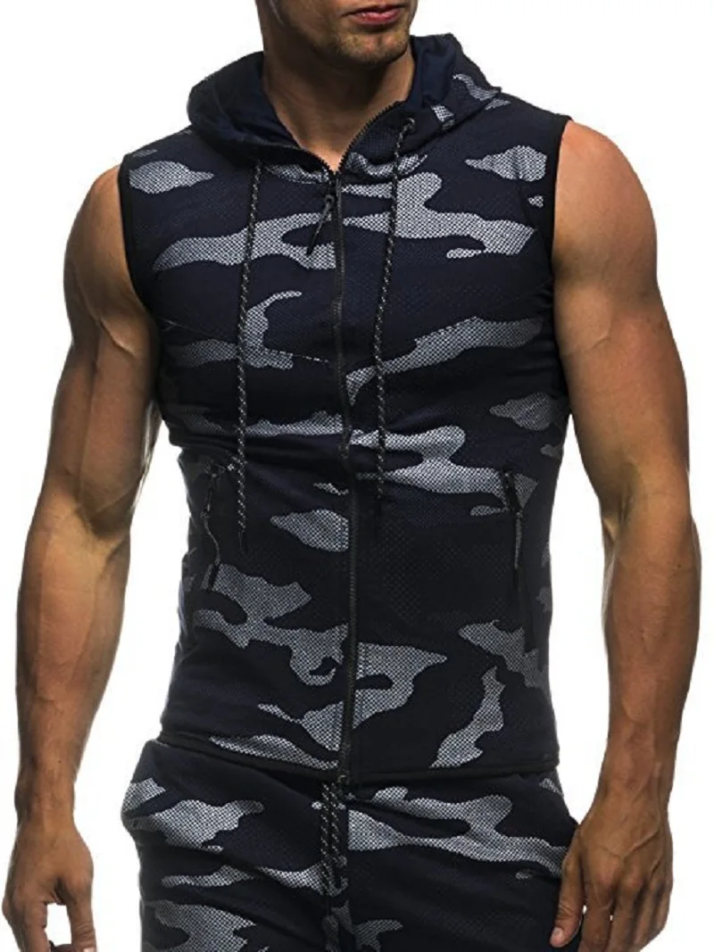 2025 Neue Mode Zipper Strickjacke Pullover Herren Ärmellose Weste Mit Kapuze Jacke Plus Größe S-4Xl Streetwear Weste Hoodies 2025 Neue Mode Zipper Strickjacke Pullover Herren Ärmellose Weste Mit Kapuze Jacke Plus Größe S-4Xl Streetwear Weste Hoodies - Image 2
