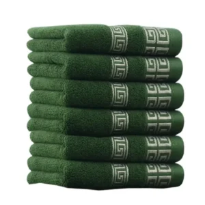 1/4/6PCS 100% Cotton Green Towels Set 34x74cm 70x140cm Embroidered Hotel Bath Towels For Adult Quick-Dry Thicken Soft Face Towel