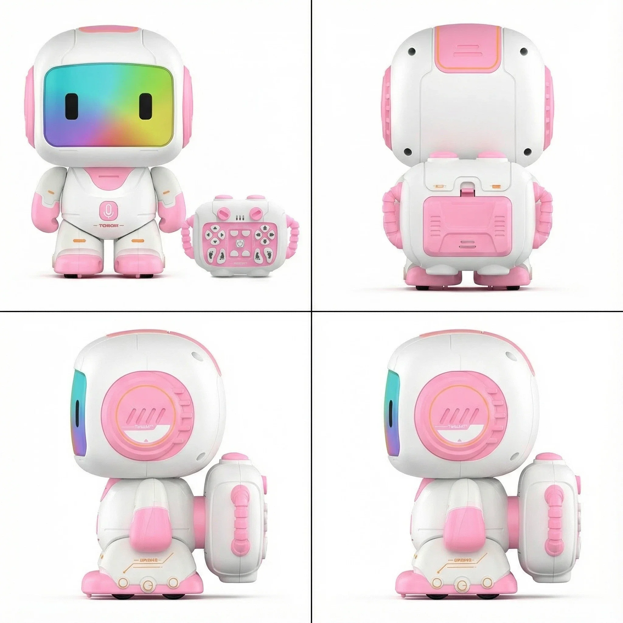 Intelligenter Kinder-Roboter, Regenbogen-Led-Bildschirm Musik-Geschichtenerzähler Frühpädagogischer Begleiter-Roboter, Berührungssteuerung Aufladbares Geschenk Intelligenter Kinder-Roboter, Regenbogen-Led-Bildschirm Musik-Geschichtenerzähler Frühpädagogischer Begleiter-Roboter, Berührungssteuerung Aufladbares Geschenk - Image 5