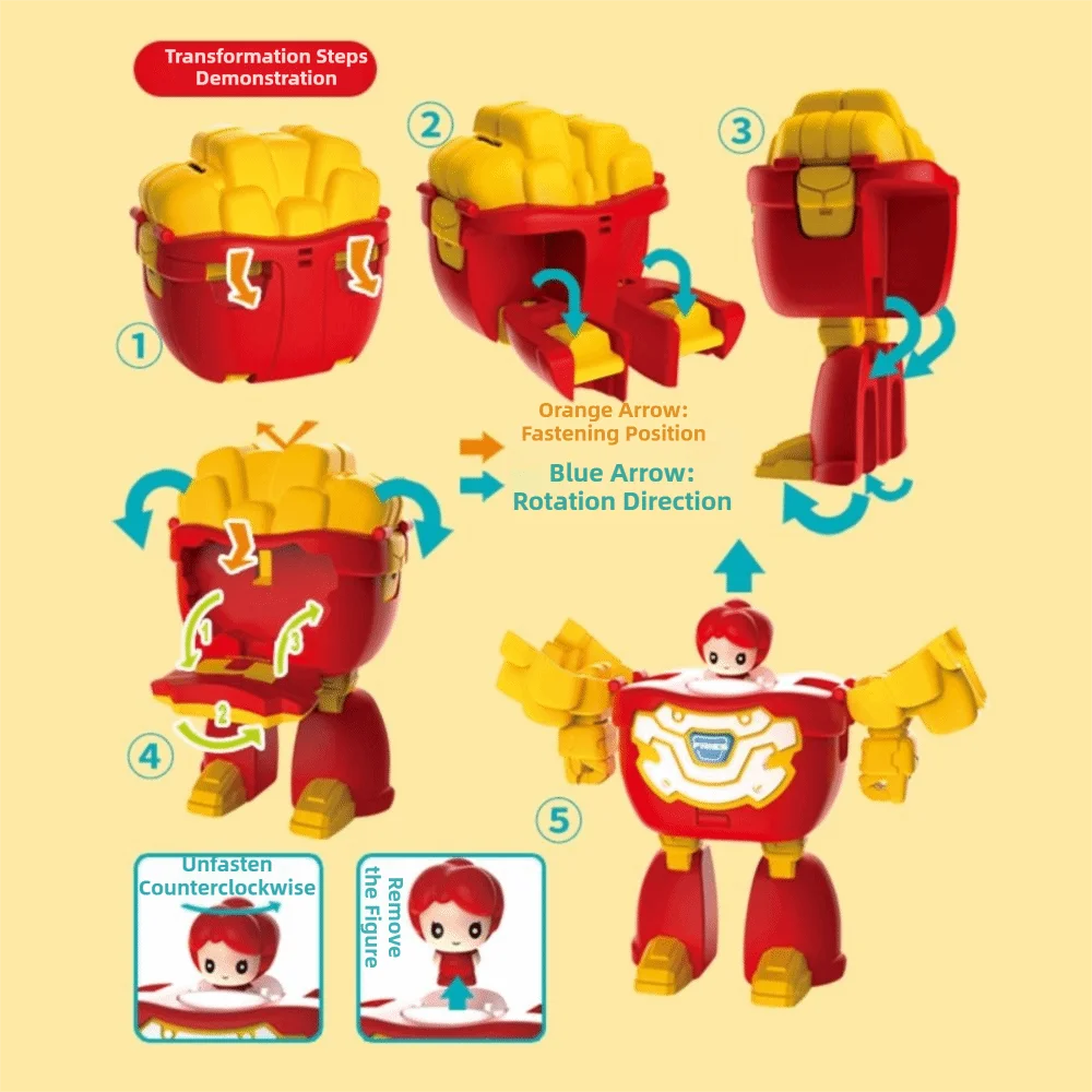 Cartoon Cute 2 In 1 Transforming Robot Simulated Cola Childrens Toy Mecha Model Creative Design Burger Robot Boys Toy Cartoon Cute 2 In 1 Transforming Robot Simulated Cola Childrens Toy Mecha Model Creative Design Burger Robot Boys Toy - Image 6