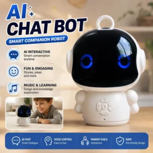 Intelligenter KI-Roboter-Spielzeug mit WLAN, Interaktive Lernmaschine mit Sprachsteuerung und Spracherkennung, Frühpädagogisches Geschenk für Kinder