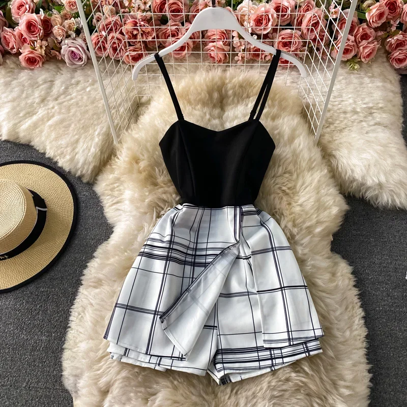 2021 Plaid Bodysuit Woman Sexy Bodysuits Strap Jumpsuits Woman Rompers For Women Shorts Hot Playsuit 2021 Plaid Bodysuit Woman Sexy Bodysuits Strap Jumpsuits Woman Rompers For Women Shorts Hot Playsuit - Image 7