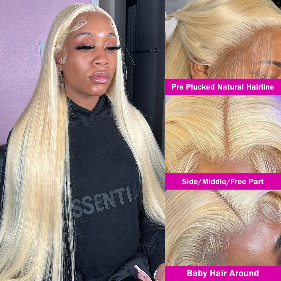 30 38 Inch Straight Blonde Wig Human Hair 13X4 13X6 Hd Blonde Lace Frontal 613 Color Brazilian Pre Plucked Wigs For Women 200% 30 38 Inch Straight Blonde Wig Human Hair 13X4 13X6 Hd Blonde Lace Frontal 613 Color Brazilian Pre Plucked Wigs For Women 200% - Image 4