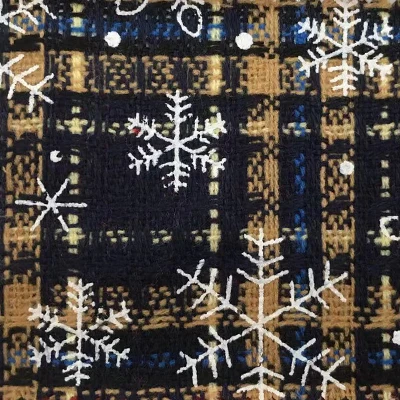 50X50Cm Christmas Fabric Snowflake Printing Plaid Fabric For Christmas Decoration Diy Handmade Sewing Christmas Gift Pillow Doll 50X50Cm Christmas Fabric Snowflake Printing Plaid Fabric For Christmas Decoration Diy Handmade Sewing Christmas Gift Pillow Doll - Image 3