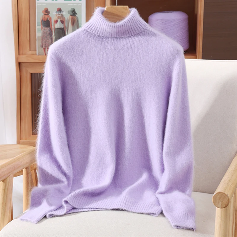 Herbst Und Winter Nerz Kaschmir Pullover Frauen Hochgeschlossenen Pullover Pullover Lose Bodenbildung Wolle Mantel Warme Plus Größe Herbst Und Winter Nerz Kaschmir Pullover Frauen Hochgeschlossenen Pullover Pullover Lose Bodenbildung Wolle Mantel Warme Plus Größe - Image 16