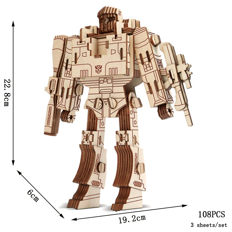 Kendo 3D-Holzpuzzle Roboter – Diy Modellbausatz &Amp; Deko Kendo 3D-Holzpuzzle Roboter – Diy Modellbausatz &Amp; Deko – Bild 10
