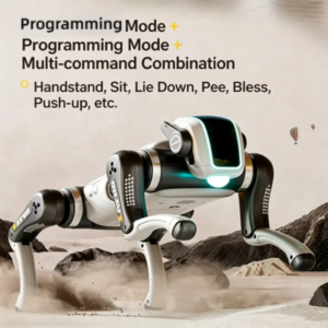 2026 Neuer KI-Bionischer RC-Roboterhund mit Sprach- und Berührungssteuerung, programmierbar, für Stunts und Tanz, STEM-Lernspielzeug für Jungen und Mädchen