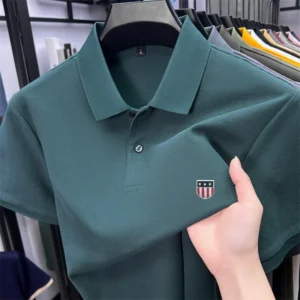 Herren Sommer Luxusmarke 100% Baumwolle Poloshirt Mit Kragen Bedruckt Kurzarm T-Shirt Business Freizeit Atmungsaktive Herrenbekleidung