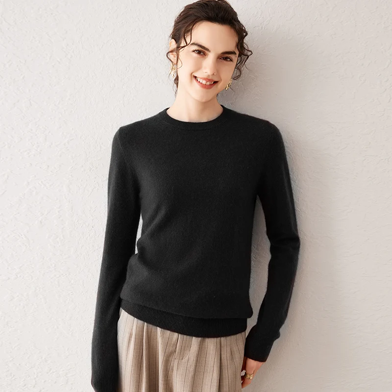Damen 100% Reiner Kaschmir-Pullover 2026 Herbst Winter Rundhals Langarm Warm Weich Gestrickter Pullover Neue Strick-Oberteile Damenkleidung Damen 100% Reiner Kaschmir-Pullover 2026 Herbst Winter Rundhals Langarm Warm Weich Gestrickter Pullover Neue Strick-Oberteile Damenkleidung – Bild 21