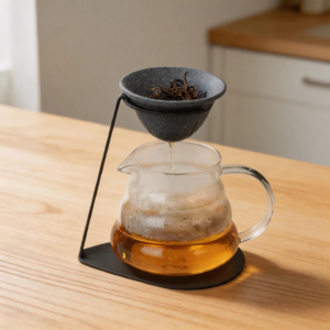 Keramik-Teesieb, Multifunktionaler Kaffeefilter, Mikroporös, Wiederverwendbar, Keramikfilter zum Aufbrühen von Tee und Kaffee