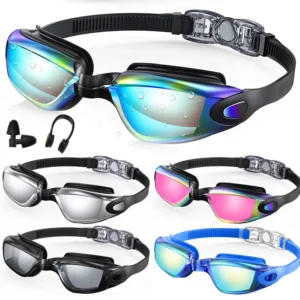 Schwimmbrille für Erwachsene: Wasserdicht, beschlagfrei, HD, galvanisiert, Unisex, UV-Schutz