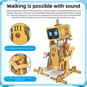 DIY Sprachgesteuerter Elektro-Roboter – Wissenschafts-Experimentierset & Lernspielzeug für Kinder