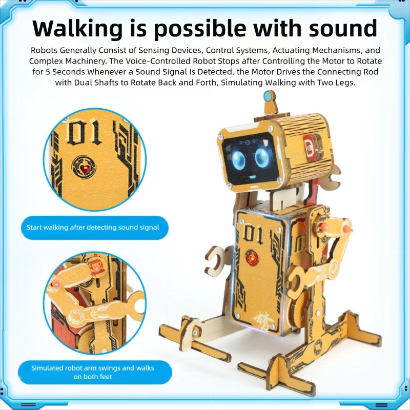 Diy Sprachgesteuerter Elektro-Roboter – Wissenschafts-Experimentierset &Amp; Lernspielzeug Für Kinder Diy Sprachgesteuerter Elektro-Roboter – Wissenschafts-Experimentierset &Amp; Lernspielzeug Für Kinder