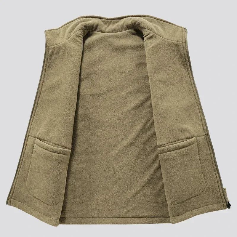 Reversible Ärmellose Jacke Herren Weste Mantel Winter Weste Dicke Warme Fleece Arbeits Kleidung Tops Cargo Weste Wind Jacke Neue Mode Reversible Ärmellose Jacke Herren Weste Mantel Winter Weste Dicke Warme Fleece Arbeits Kleidung Tops Cargo Weste Wind Jacke Neue Mode - Image 5