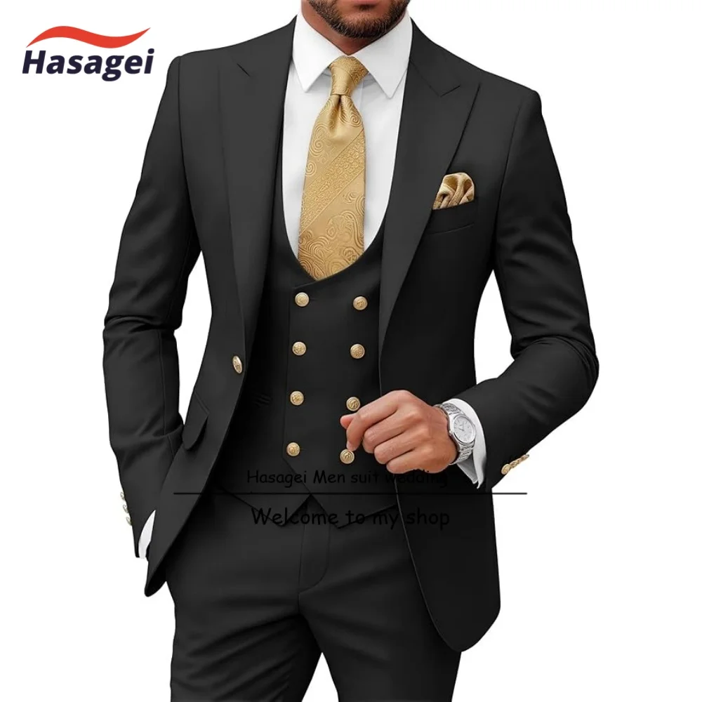 3 Piece Men'S Suits Slim Fit Suit For Men Wedding Prom Tuxedo Formal Business Men Suits 3 Piece Men'S Suits Slim Fit Suit For Men Wedding Prom Tuxedo Formal Business Men Suits - Image 6