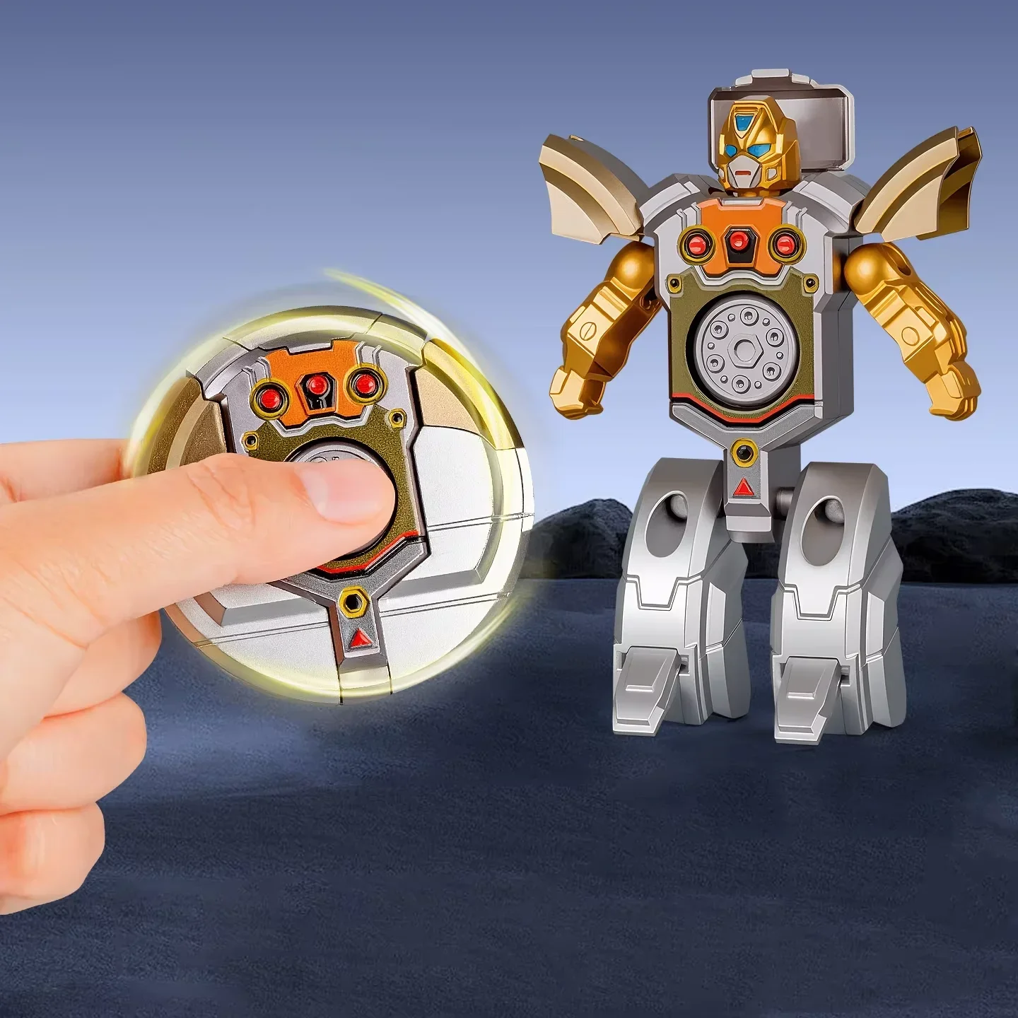 Mechanischer Fingerspitzen-Gyroskop: Kreativer Diy-Mecha-Panzer-Transformationsroboter – Lehrreiches Und Stressabbauendes Spielzeug Für Kinder Mechanischer Fingerspitzen-Gyroskop: Kreativer Diy-Mecha-Panzer-Transformationsroboter – Lehrreiches Und Stressabbauendes Spielzeug Für Kinder - Image 2