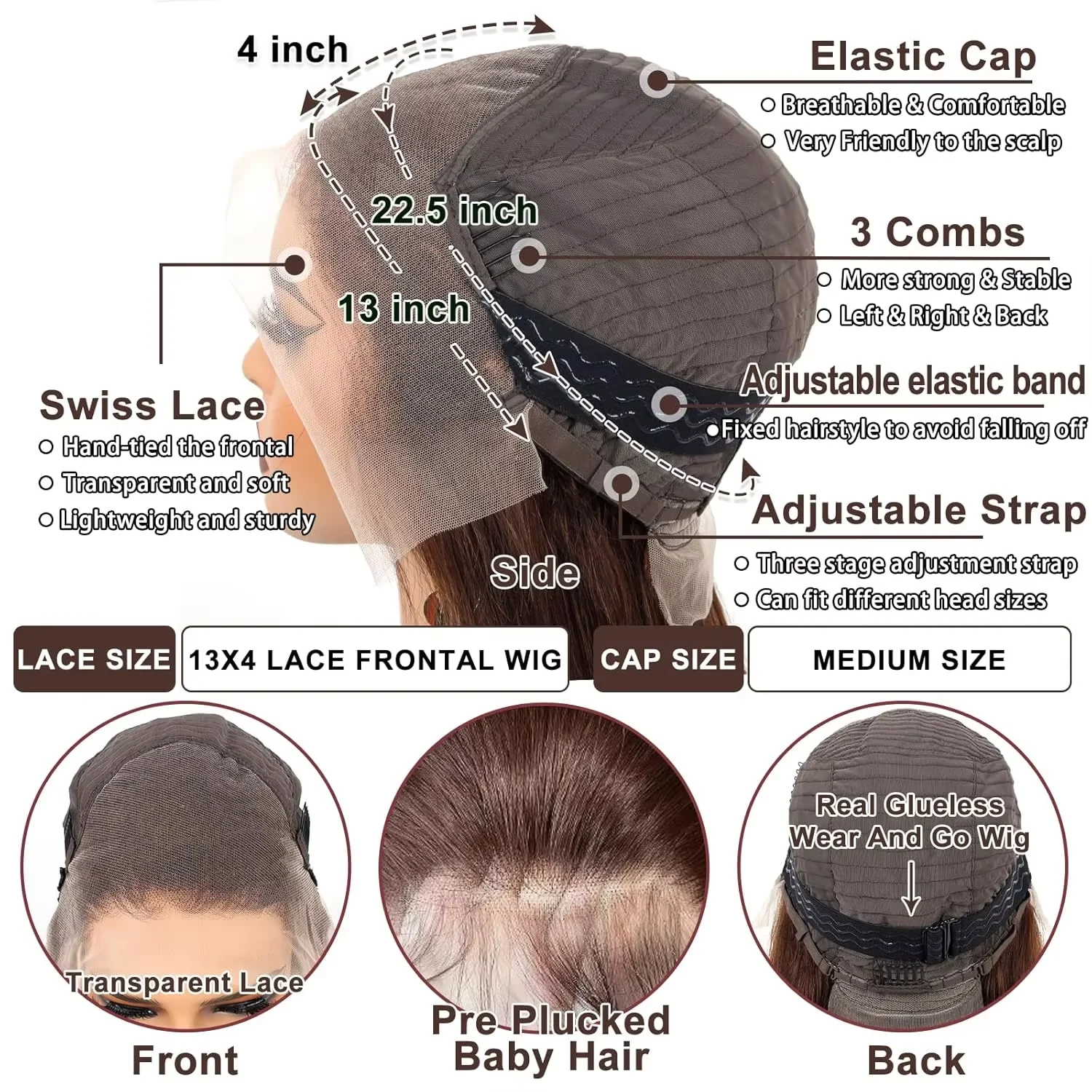 P4/27 200 Density Glatte Echthaarperücken Für Damen Im Angebot Highlight 13X4 Hd Lace Frontal Echthaarperücke 5X5 Hd Lace Closure Perücke P4/27 200 Density Glatte Echthaarperücken Für Damen Im Angebot Highlight 13X4 Hd Lace Frontal Echthaarperücke 5X5 Hd Lace Closure Perücke - Image 7